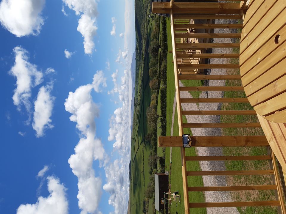 View from the decking over the fields