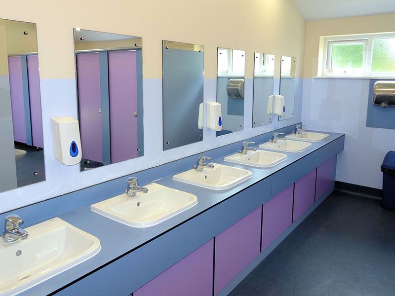Washbasins and cubicles