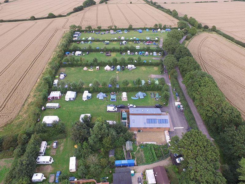 The campsite from above