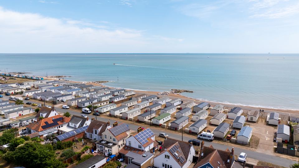 Park above the beach from the air