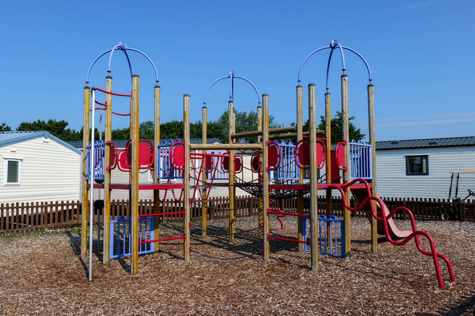 Play area beside the caravans