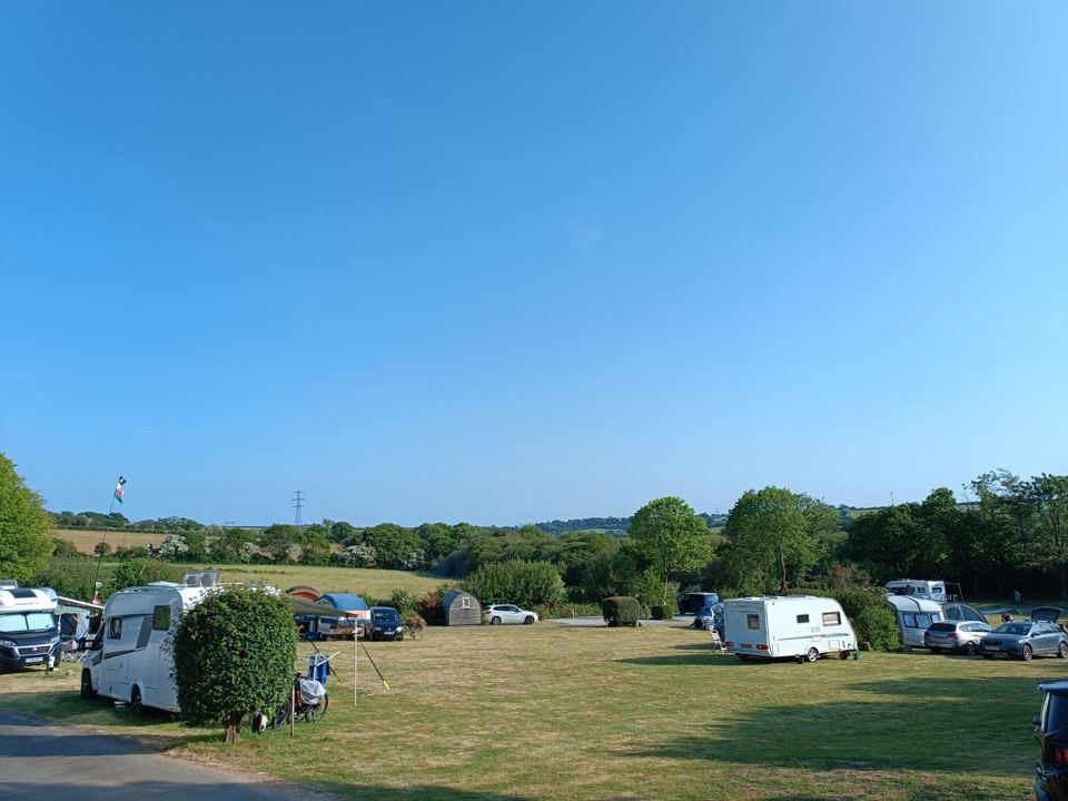 Touring pitches on the grass