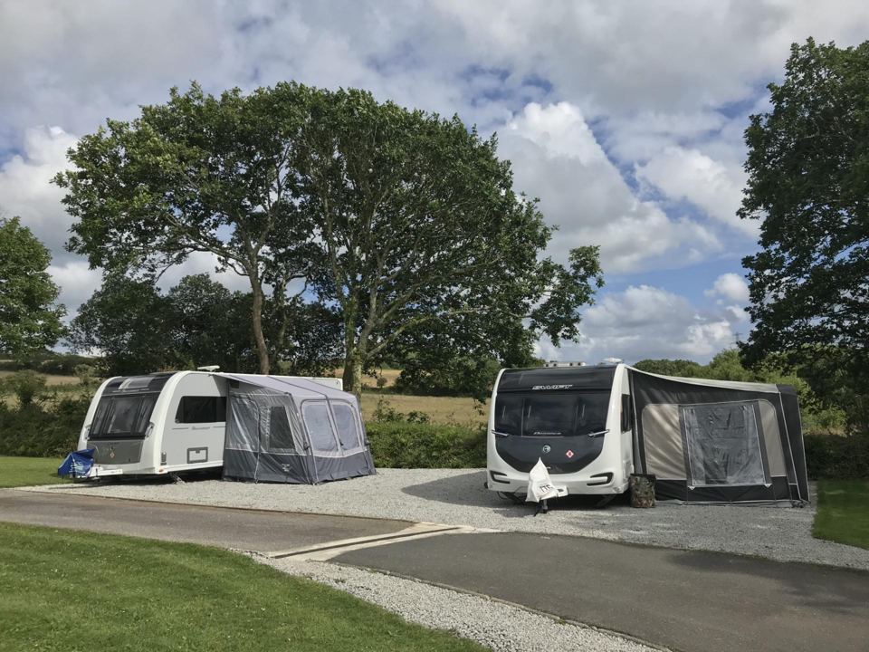 Hardstanding pitches with awnings
