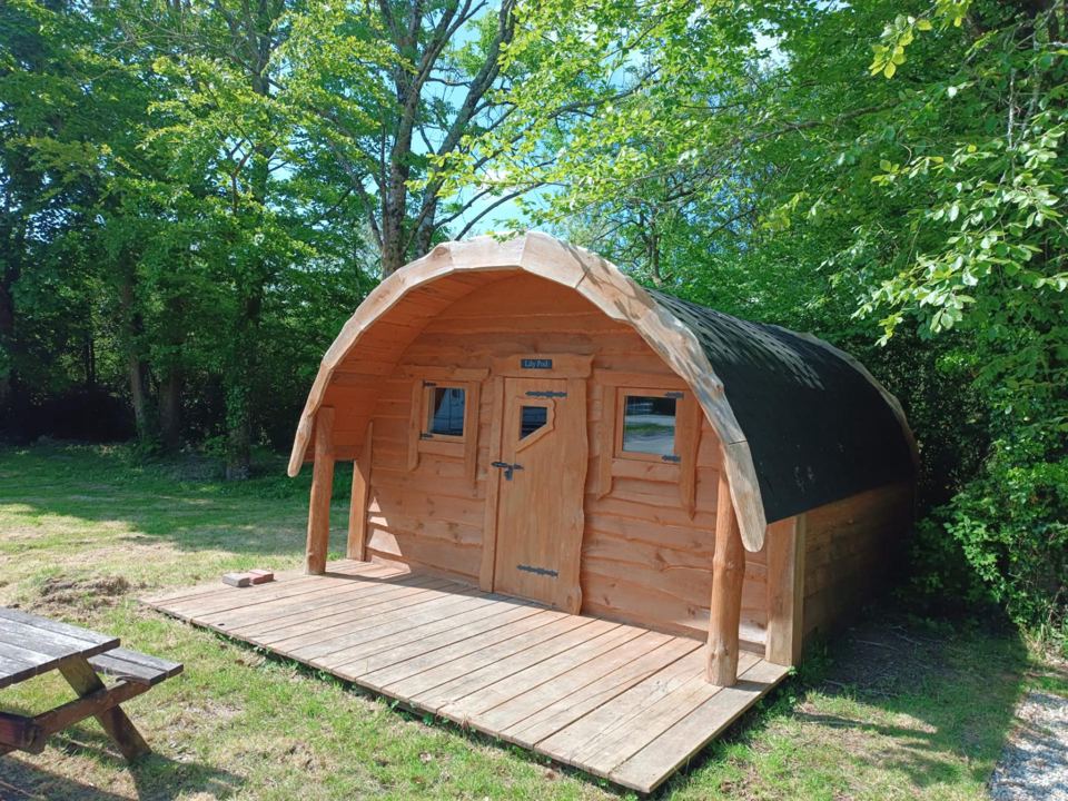 Glamping pod and deck