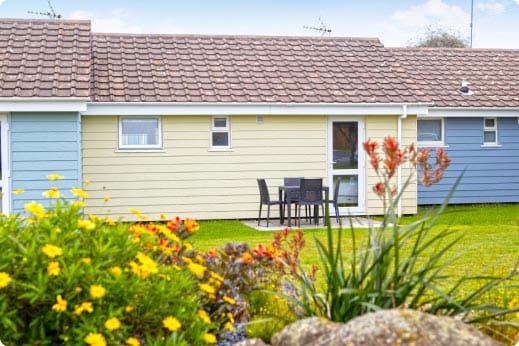 Chalets with garden and patio