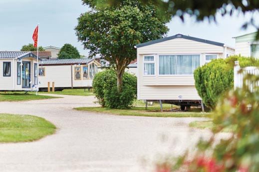 Caravans along the park road