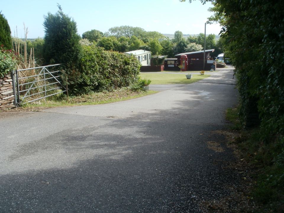 Road towards the caravans