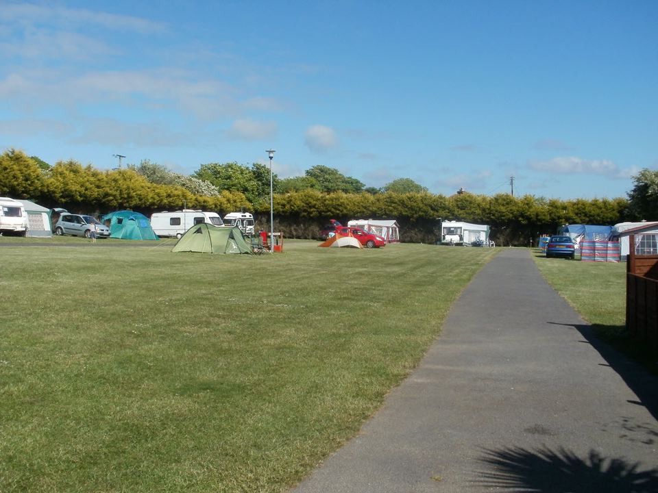 Grass pitches with tents