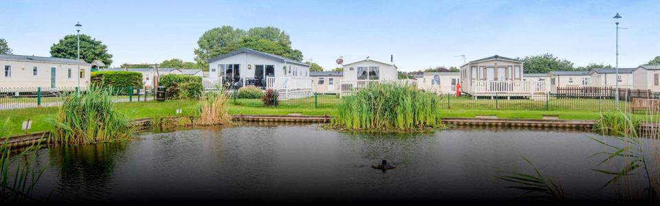 Caravans beside the lake