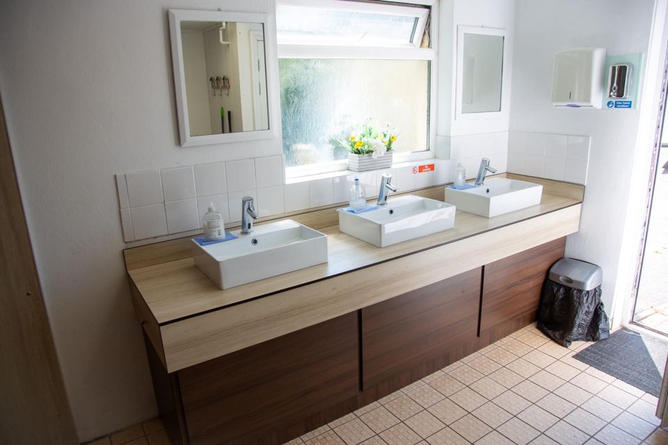 Washbasins in the washroom