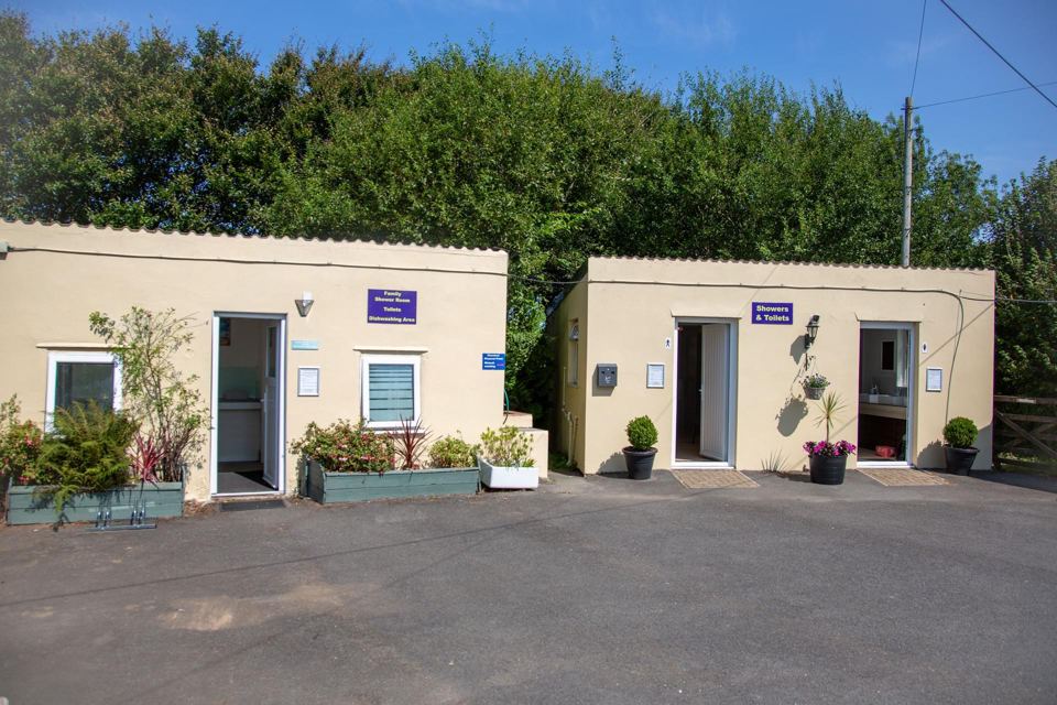 Toilet and shower block exterior