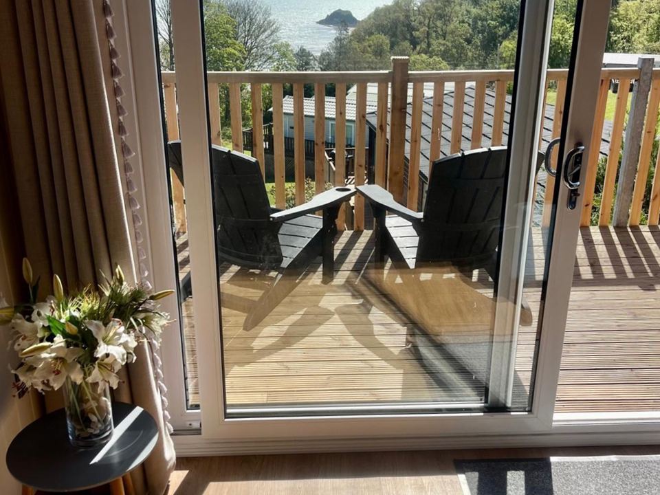 Decking view through patio doors
