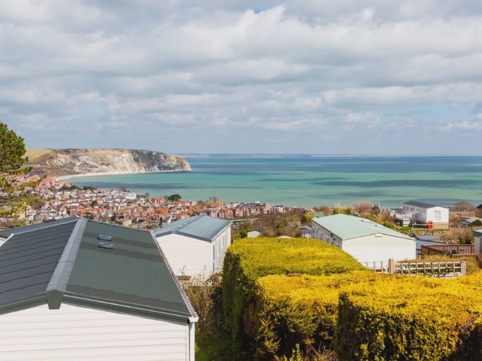 Bay view over the caravans