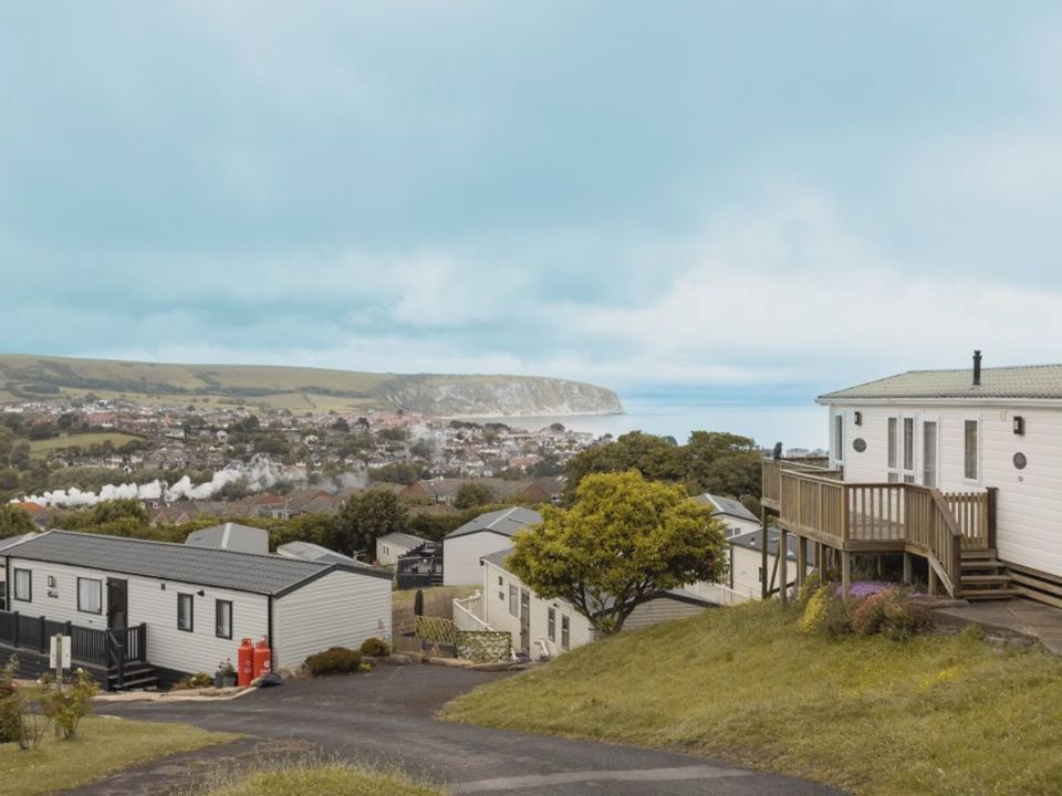 Caravans above the town
