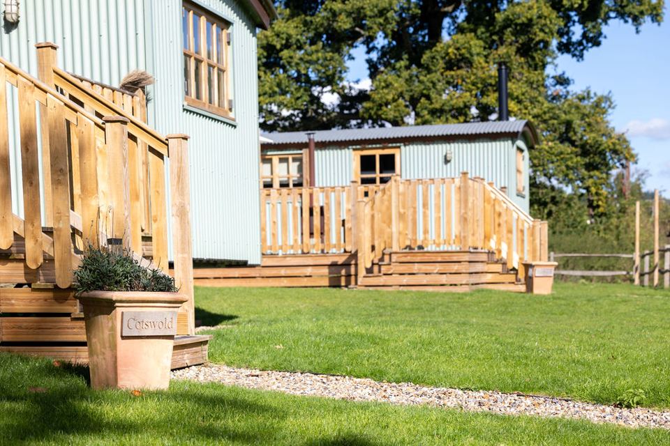 Shepherd's huts on the grass