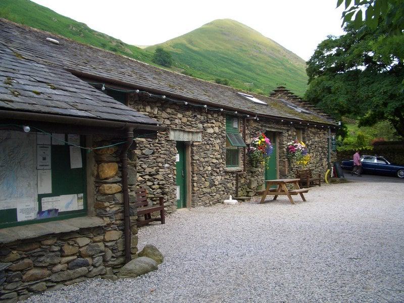 Stone building by the gravel
