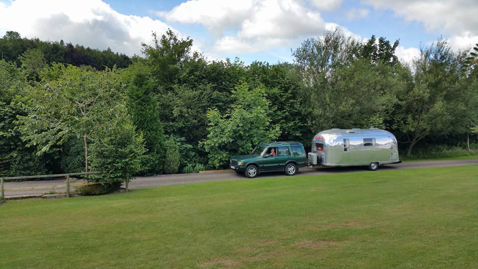 Vintage caravan on the drive