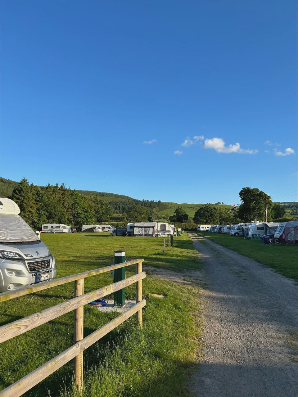 Track beside the touring field