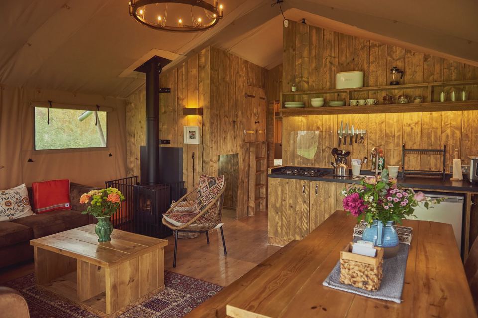 Open-plan living and kitchen