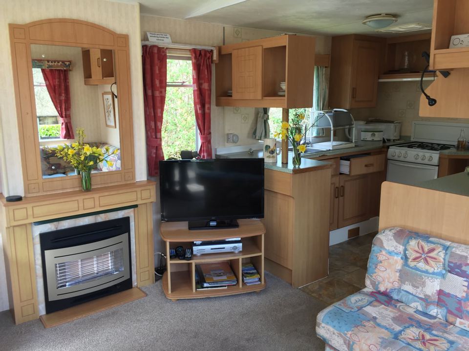 Chalet kitchen and living area
