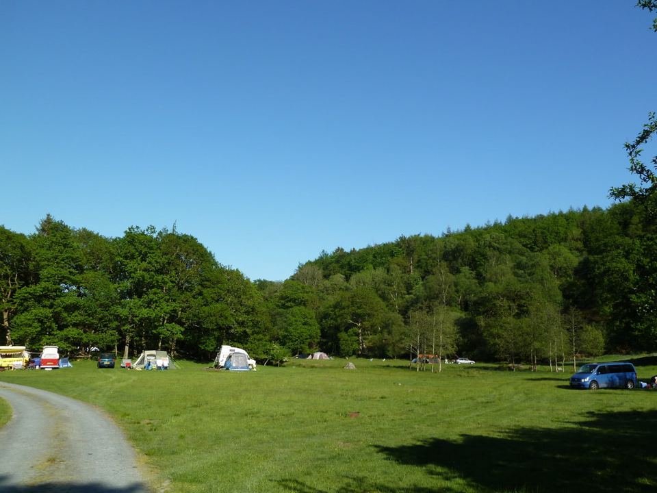 Tents on the river field