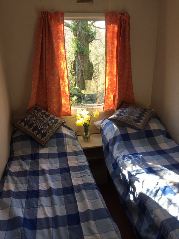 Twin beds in the chalet