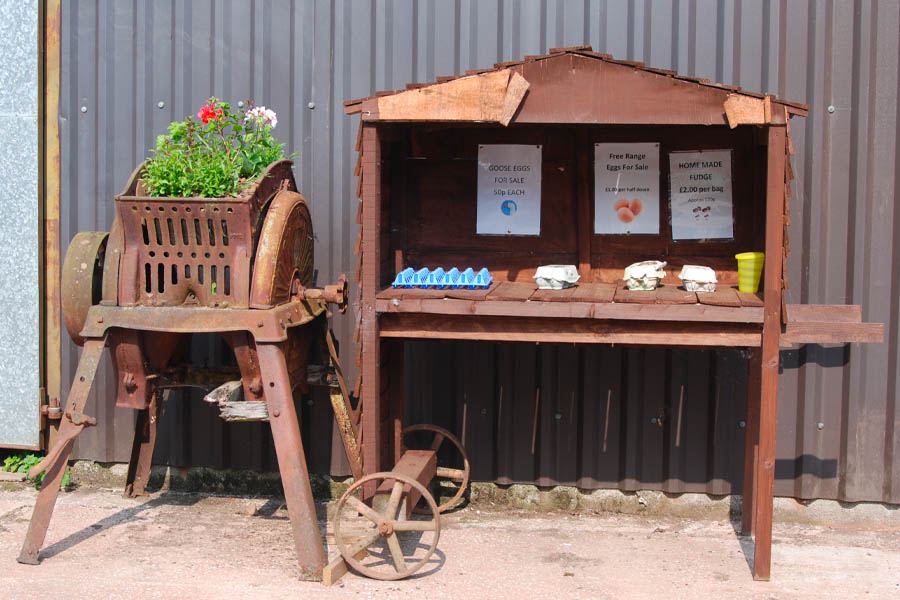 Cider and eggs stall