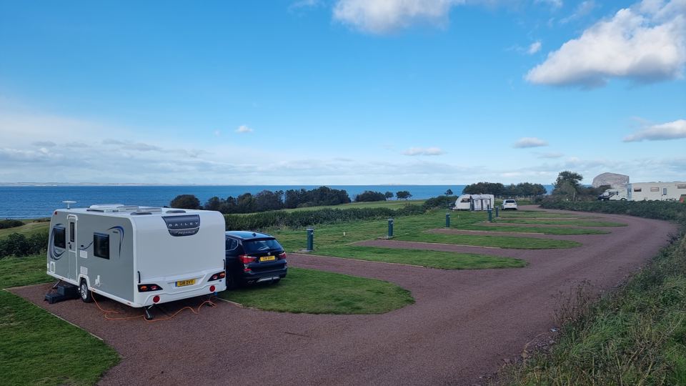 Touring pitches above the sea