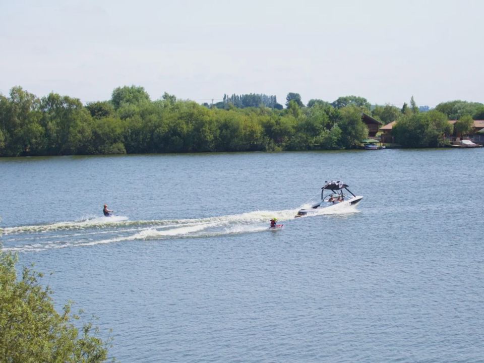Water skiing on the lake