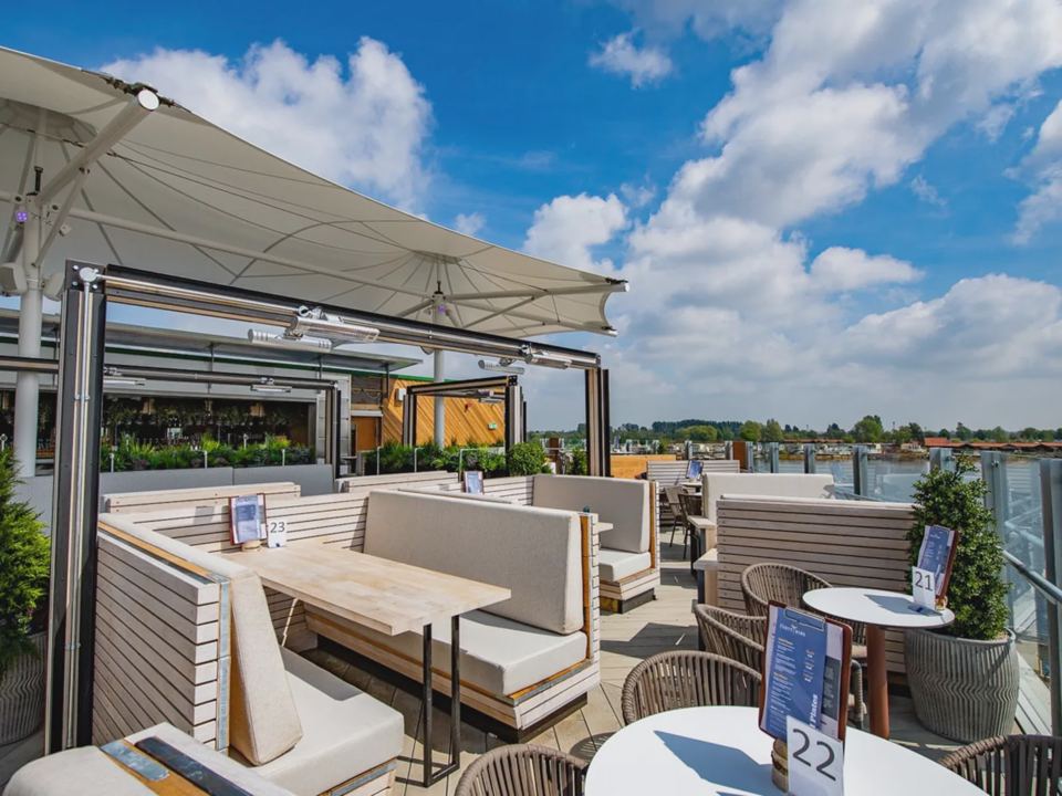 Lakeside terrace
