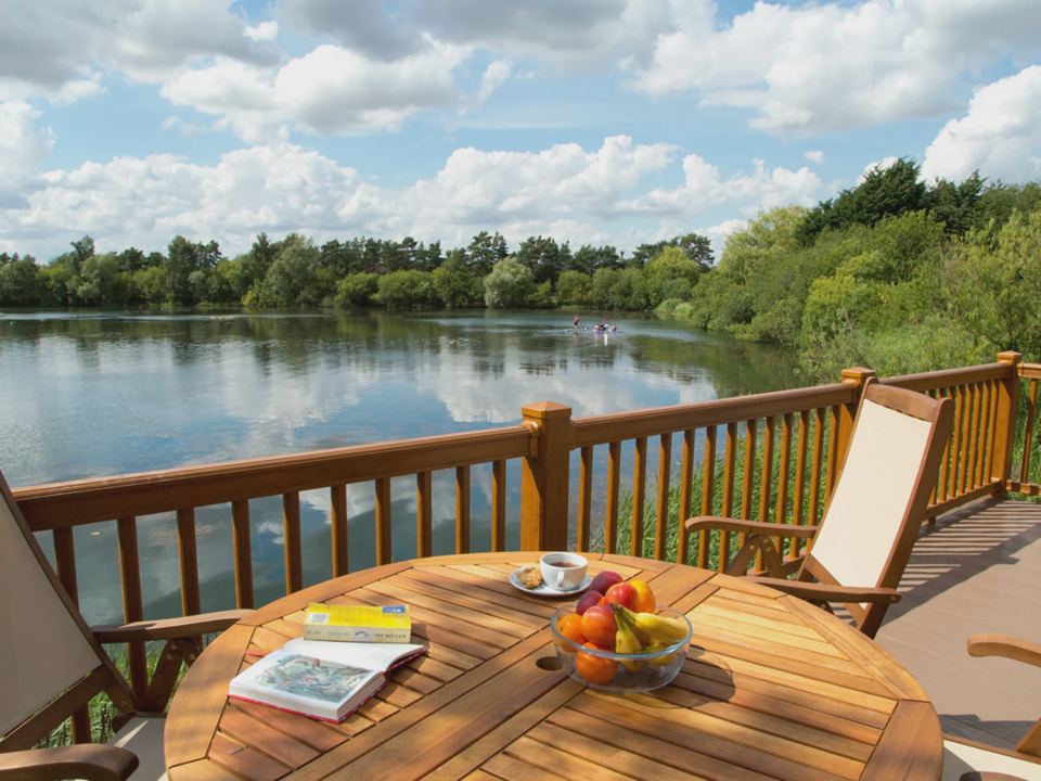 Lakeside deck