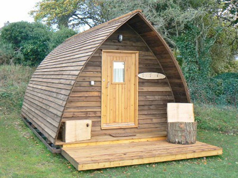 Wigwam cabin in the field