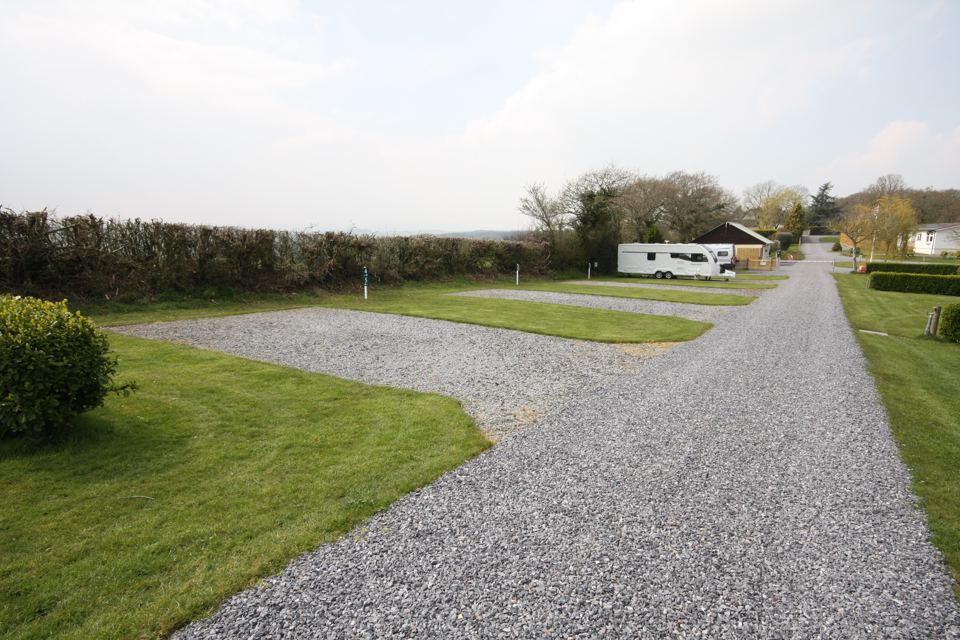 Gravel road to the pitches