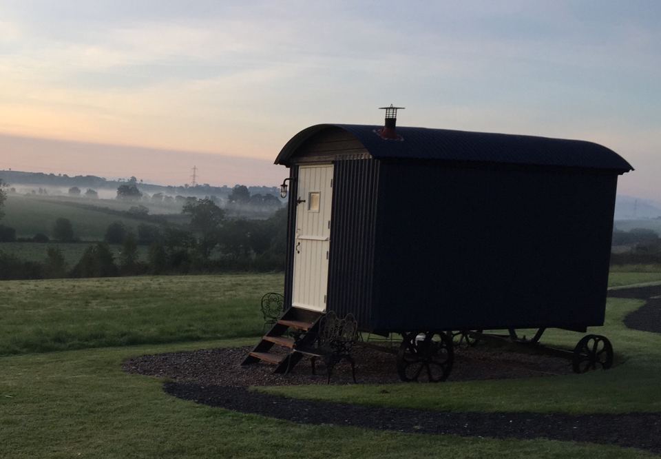 Shepherd's hut at dawn