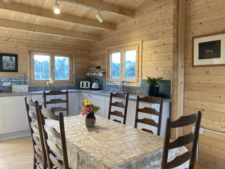Cabin kitchen and dining
