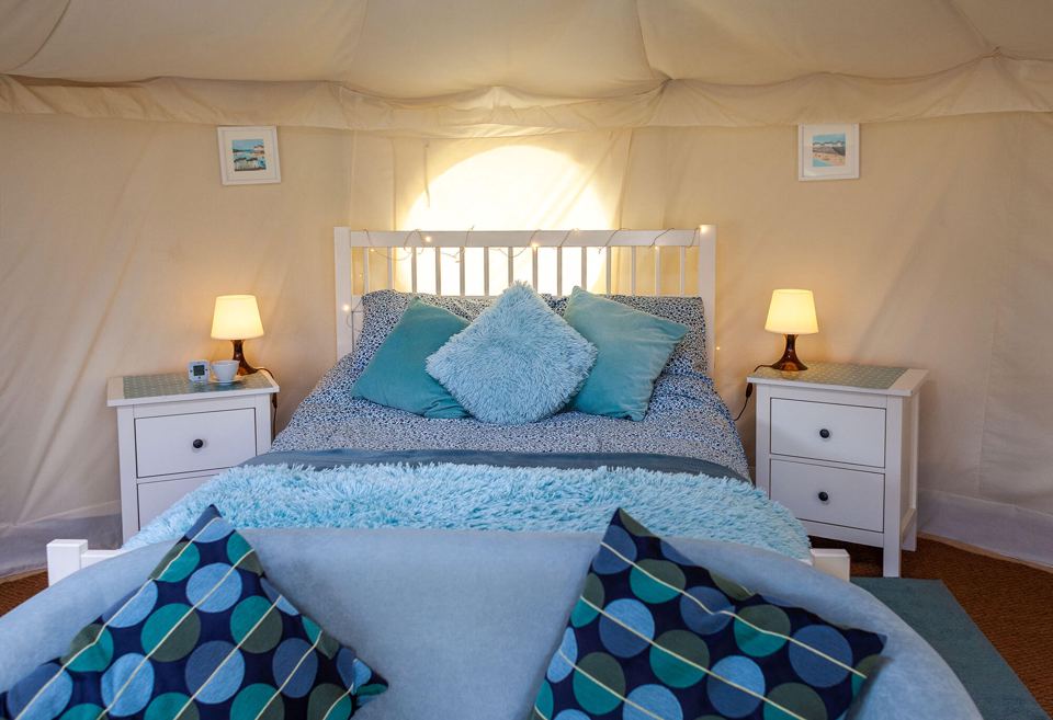 Inside a yurt