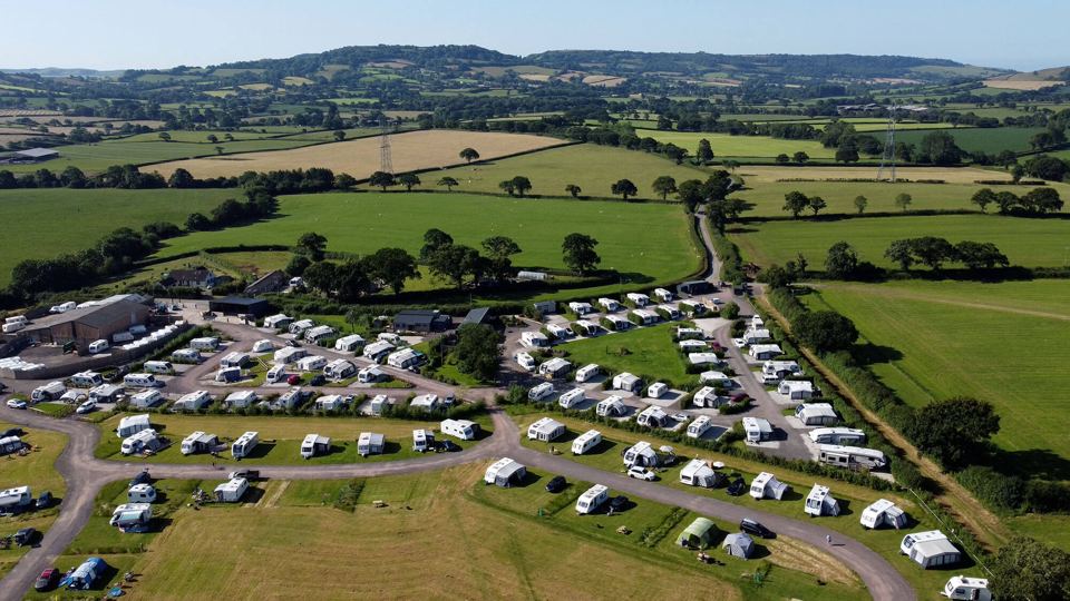 Touring field from above