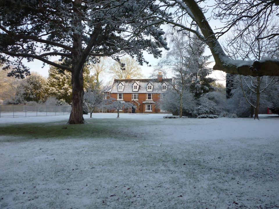 Dower House in winter frost