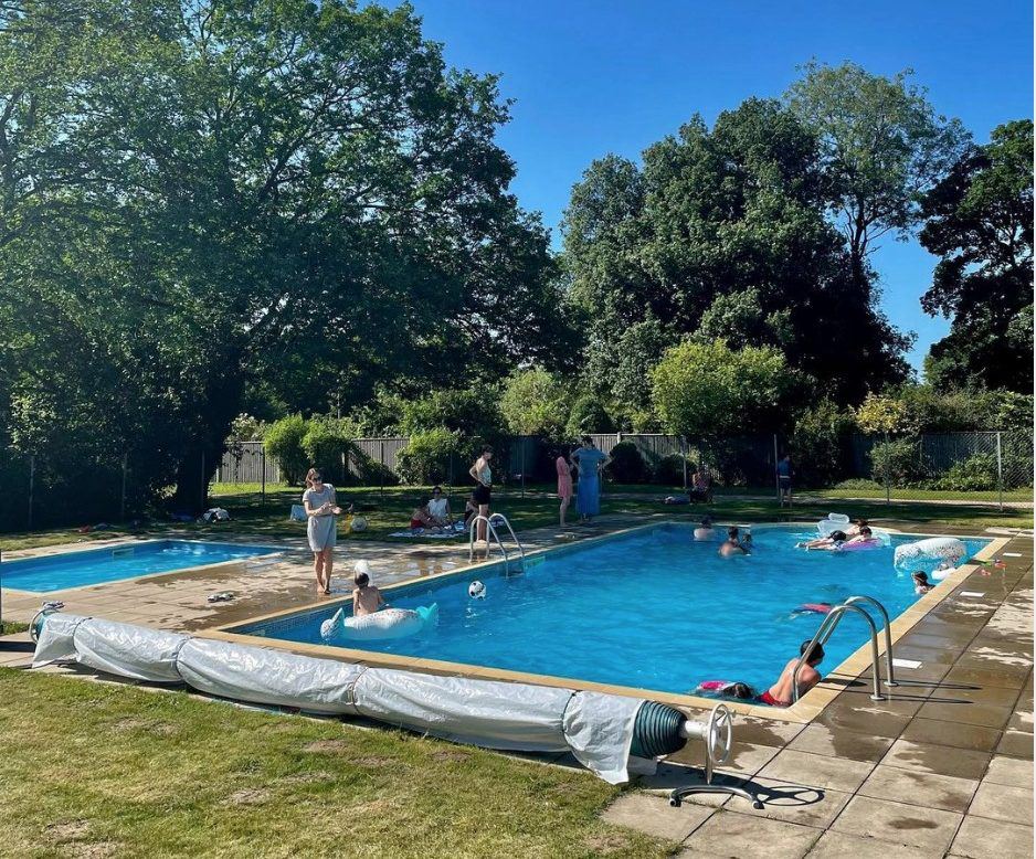 Heated outdoor pool
