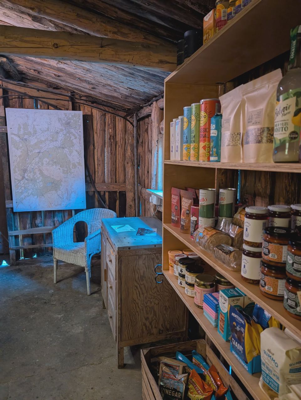 Base Camp shop shelves