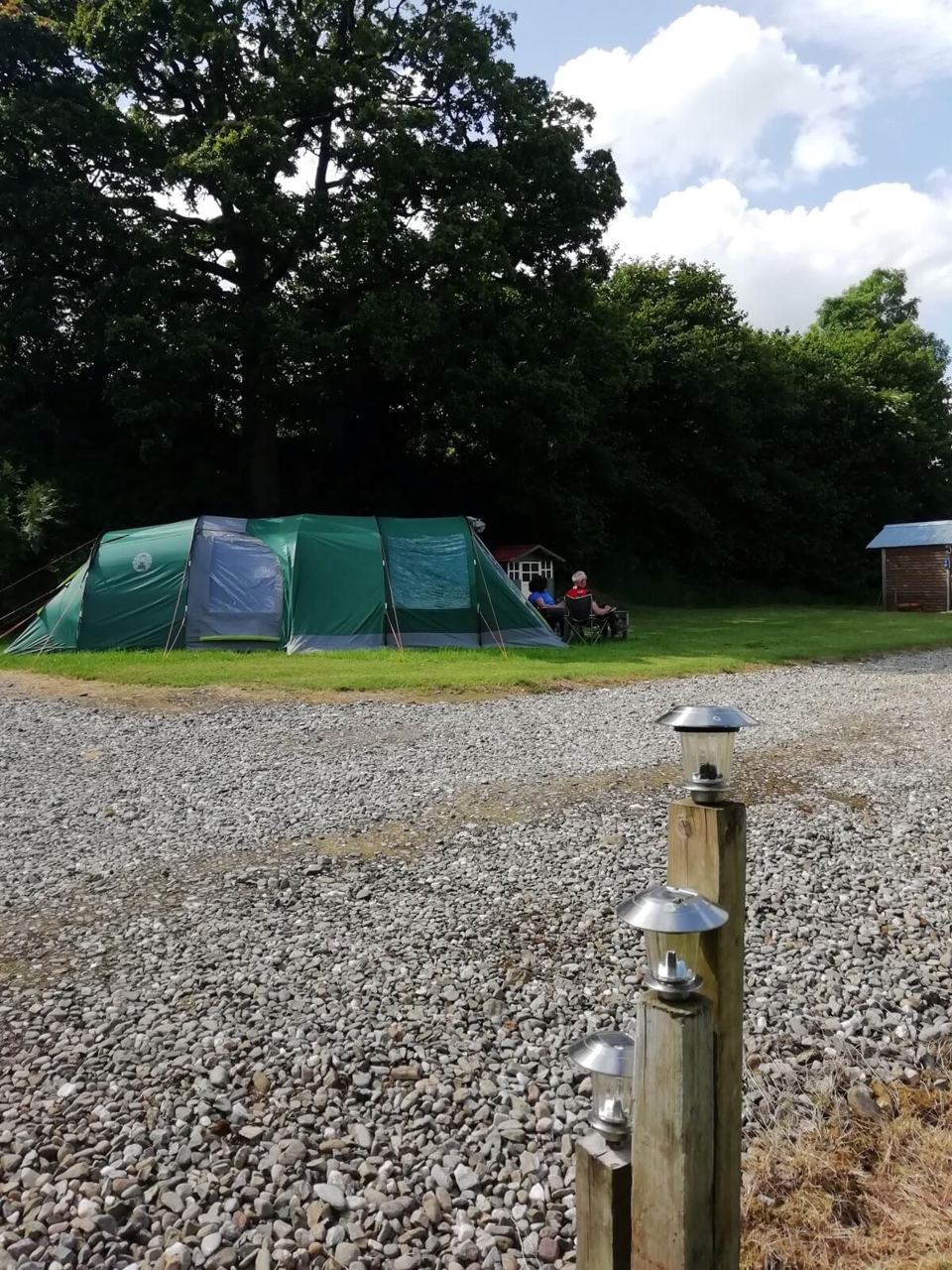 Tent on a gravel pitch