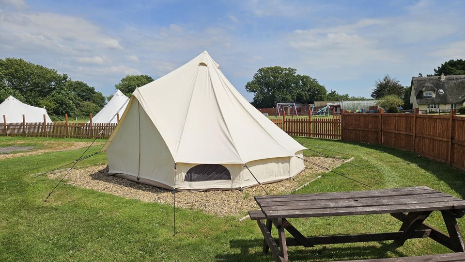 Glamping bell tent