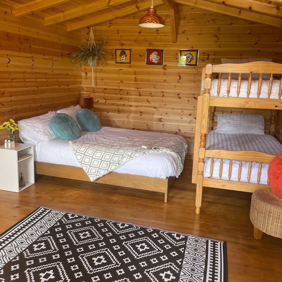 Inside a family lodge
