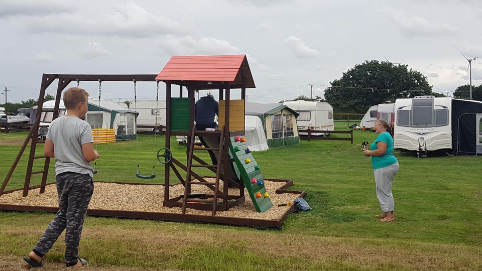 Play frame beside the pitches
