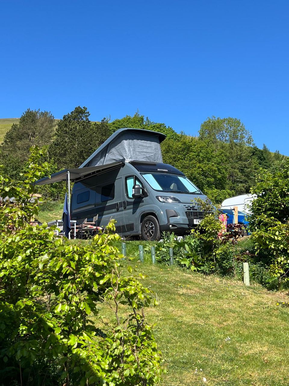 Campervan in the field
