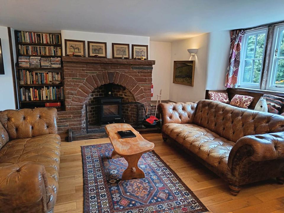Sitting room with log fire