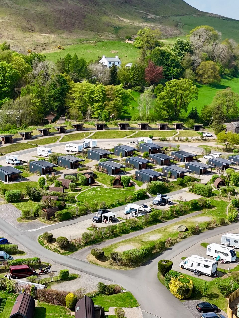 Aerial view of the pitches