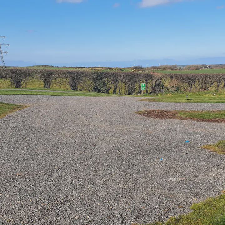 Gravel pitches and fields beyond
