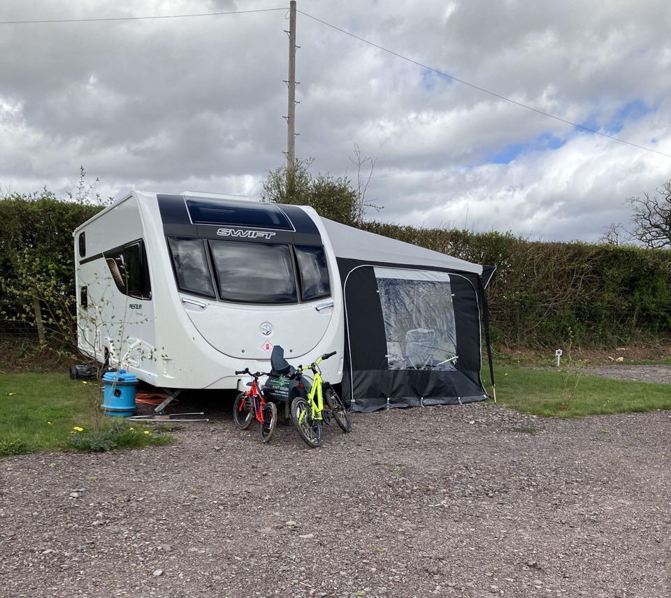 Caravan on a hardstanding pitch