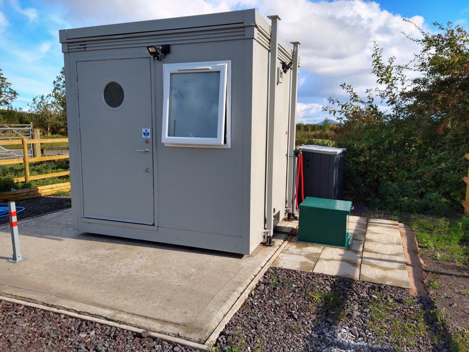 Toilet and shower block